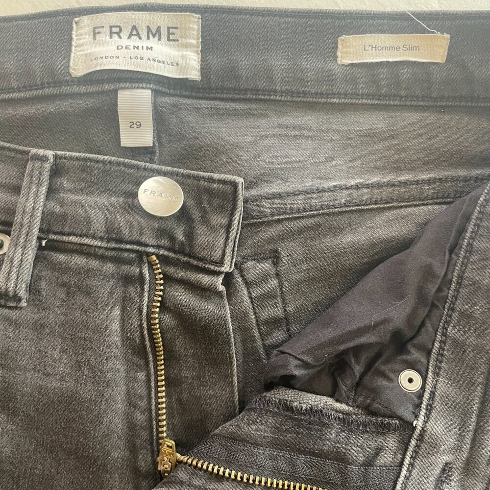 FRAME Denim L’Homme Slim Jeans – Men’s Size 29 (33” Inseam) - Picture 4 of 5
